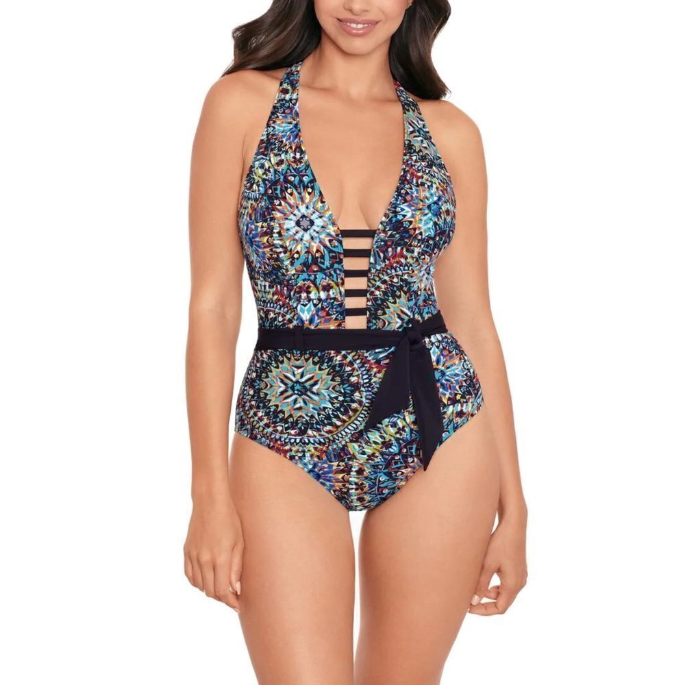 NWT Skinny Dippers By  Miraclesuit Motley Tiffi Tummy Control One-Piece Swimsuit